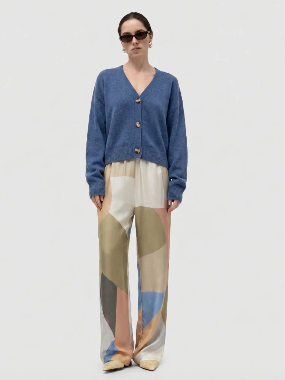NWT Bouguessa Mashael Trousers Printed Artwork • Xs
